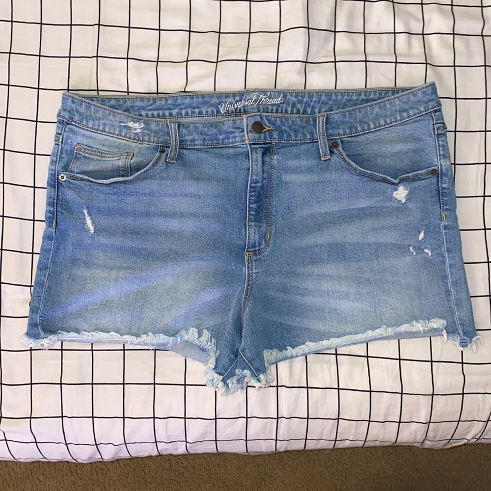 Plus size jean shorts